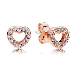 Pandora Open Heart Stud Earrings